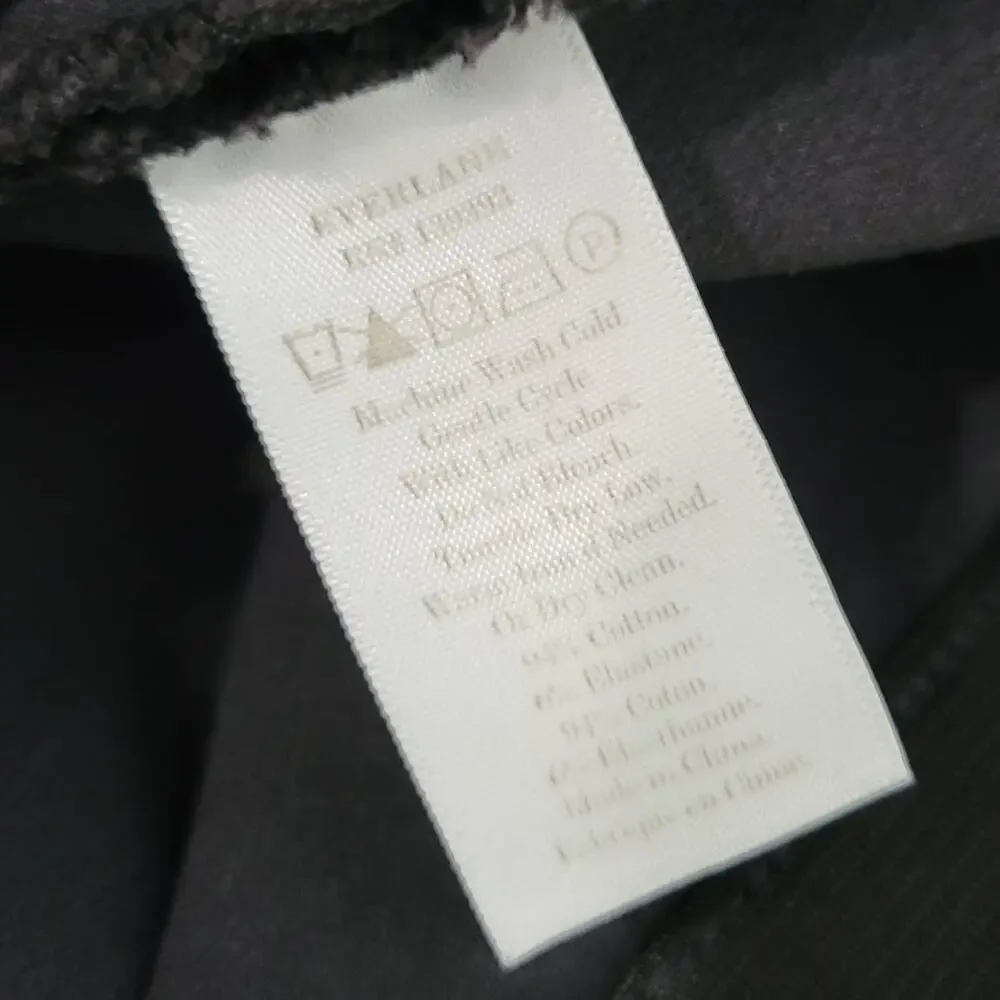Everlane Black Side Zip Stretch Cotton Pants